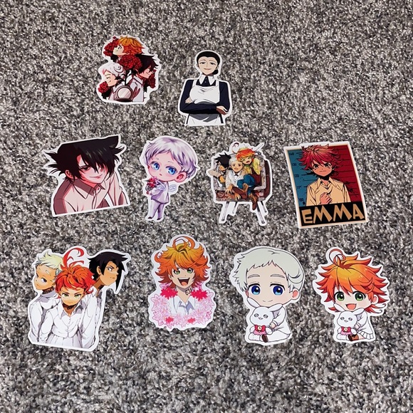 50pc The Promised Neverland Sticker Pack Anime Gift Japan Show Cartoon Emma Ray - Picture 2 of 6